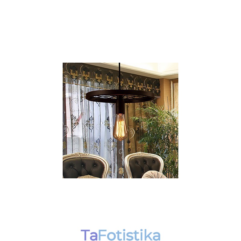 Βιομηχανικό 1 φως Vintage Σε Σιδερένια Απόχρωση Κρεμαστό Φωτιστικό
