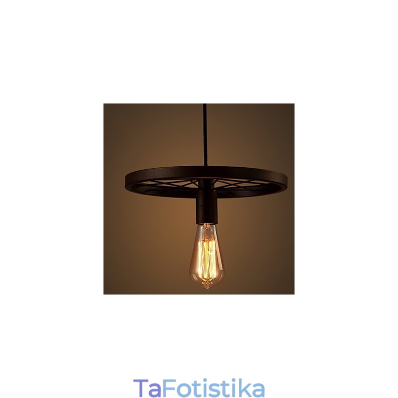 Βιομηχανικό 1 φως Vintage Σε Σιδερένια Απόχρωση Κρεμαστό Φωτιστικό