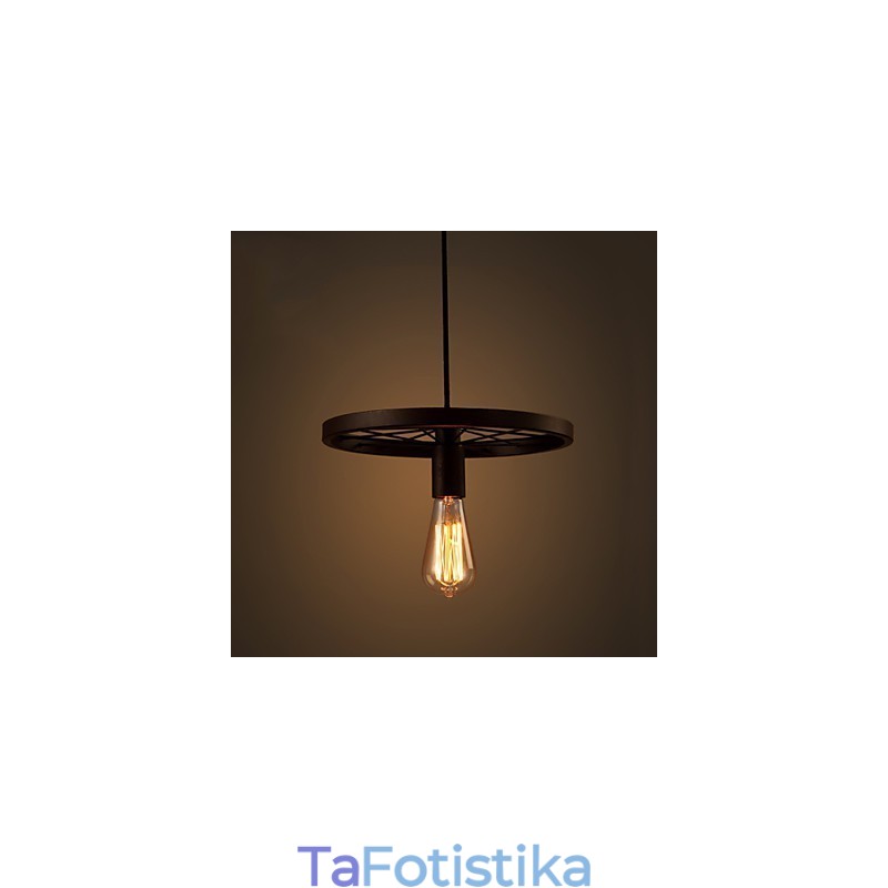 Βιομηχανικό 1 φως Vintage Σε Σιδερένια Απόχρωση Κρεμαστό Φωτιστικό