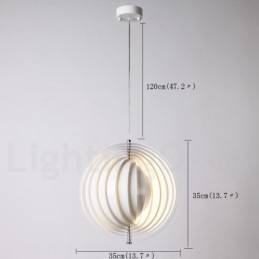 Globe White Rotate Μεταμοντέρνο DIY κρεμαστό φως