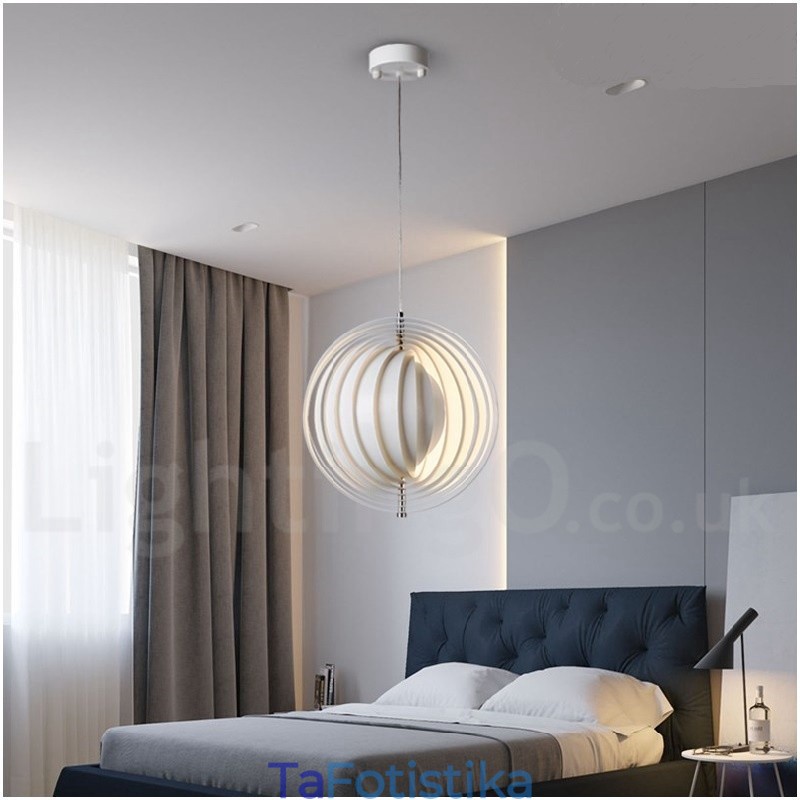 Globe White Rotate Μεταμοντέρνο DIY κρεμαστό φως