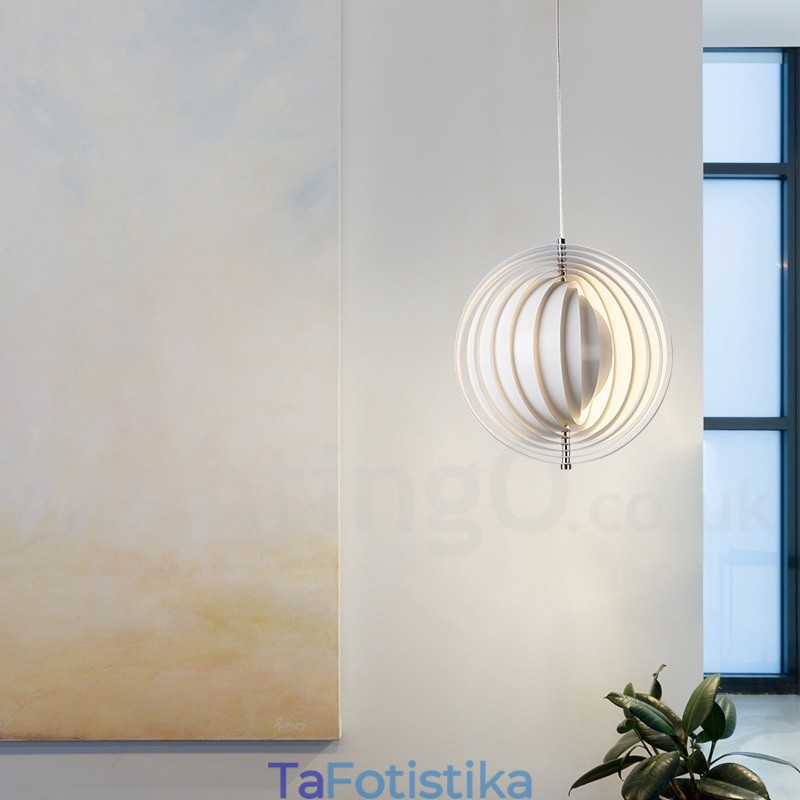 Globe White Rotate Μεταμοντέρνο DIY κρεμαστό φως