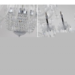 50 Light Clear Elegant Luxurious Crystal Candle Chandelier Exhibition Hal
