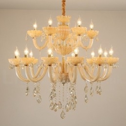Πολυέλαιος 18 (12+6) Light Luxurious Champagne Crystal Candelier