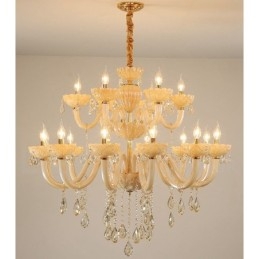 Πολυέλαιος 18 (12+6) Light Luxurious Champagne Crystal Candelier
