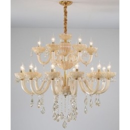 Πολυέλαιος 18 (12+6) Light Luxurious Champagne Crystal Candelier