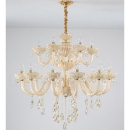 Πολυέλαιος 18 (12+6) Light Luxurious Champagne Crystal Candelier