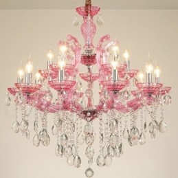 Πολυέλαιος 18 (12+6) Light Luxurious Crystal Candelier with Clear Crystal Multi Colors