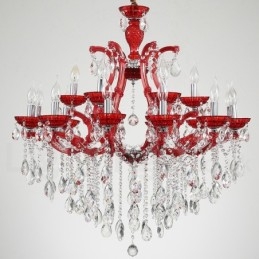 Πολυέλαιος 18 (12+6) Light Luxurious Crystal Candelier with Clear Crystal Multi Colors