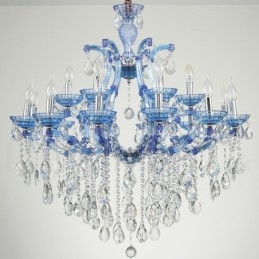 Πολυέλαιος 18 (12+6) Light Luxurious Crystal Candelier with Clear Crystal Multi Colors