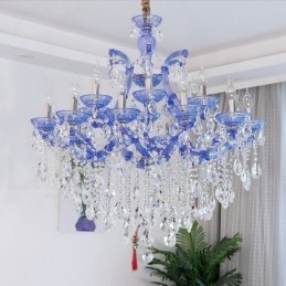 Πολυέλαιος 18 (12+6) Light Luxurious Crystal Candelier with Clear Crystal Multi Colors