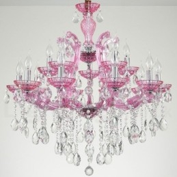 Πολυέλαιος 18 (12+6) Light Luxurious Crystal Candelier with Clear Crystal Multi Colors