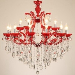 Πολυέλαιος 18 (12+6) Light Luxurious Crystal Candelier with Clear Crystal Multi Colors