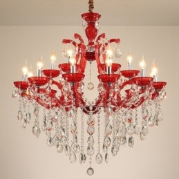 Πολυέλαιος 18 (12+6) Light Luxurious Crystal Candelier with Clear Crystal Multi Colors
