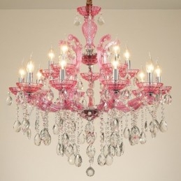 Πολυέλαιος 18 (12+6) Light Luxurious Crystal Candelier with Clear Crystal Multi Colors