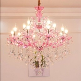 Πολυέλαιος 18 (12+6) Light Luxurious Crystal Candelier with Clear Crystal Multi Colors