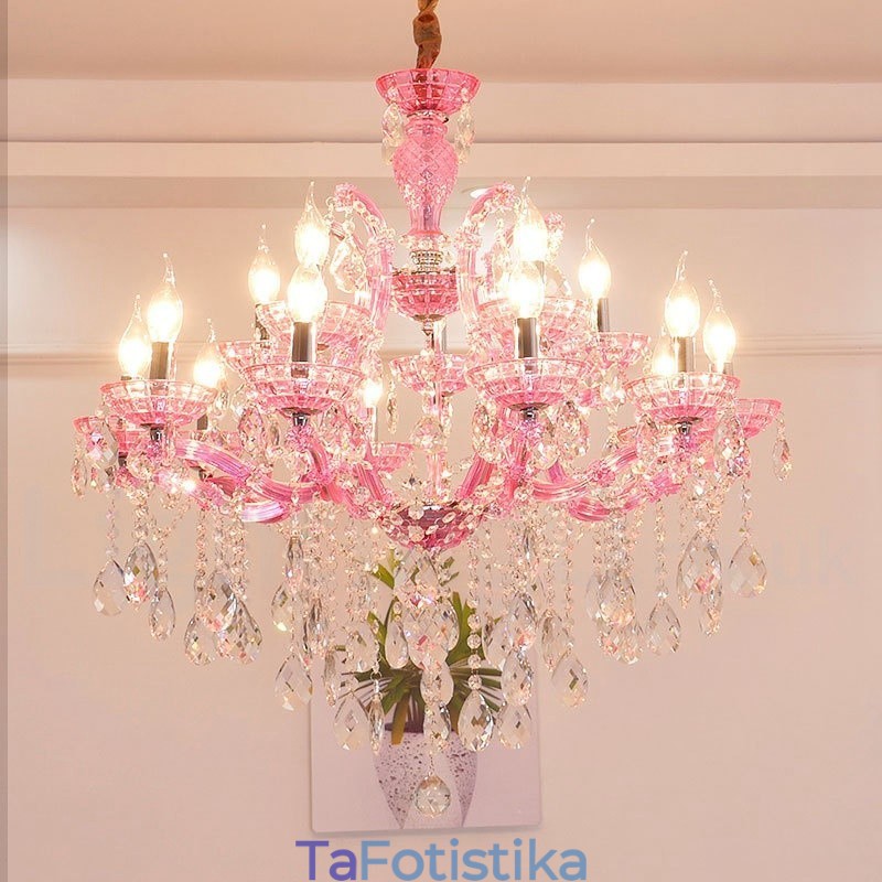 Πολυέλαιος 18 (12+6) Light Luxurious Crystal Candelier with Clear Crystal Multi Colors