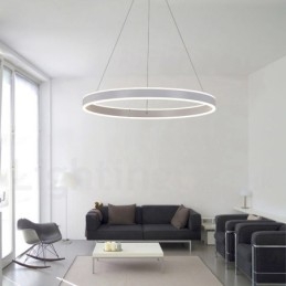 1 Δαχτυλίδι Δύο Λωρίδες Art Deco Κρεμαστό Φωτιστικό 60cm Κρεμαστό Φωτιστικό