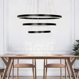 Ρυθμιζόμενο Wi Fi Smart 3 Rings Two Strip Μοντέρνο μοντέρνο κρεμαστό φωτιστικό με ακρυλική απόχρωση