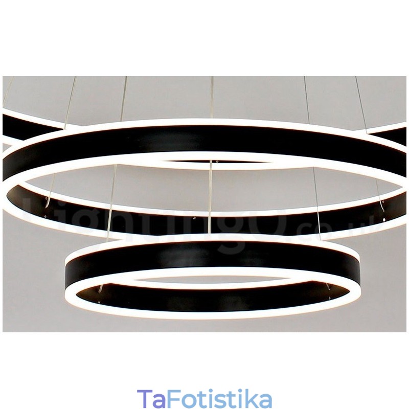 Ρυθμιζόμενο Wi Fi Smart 3 Rings Two Strip Μοντέρνο μοντέρνο κρεμαστό φωτιστικό με ακρυλική απόχρωση