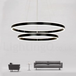 Ρυθμιζόμενο Wi Fi Smart 3 Rings Two Strip Μοντέρνο μοντέρνο κρεμαστό φωτιστικό με ακρυλική απόχρωση