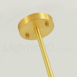 Κρεμαστό φως 6 Light Pure Brass North Europe Bean Chandelier Modern Metal Molecules