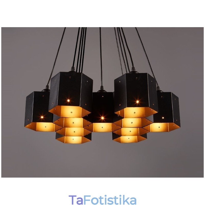 Loft Industrial Style Κρεμαστό Φωτιστικό Πολυέλαιος
