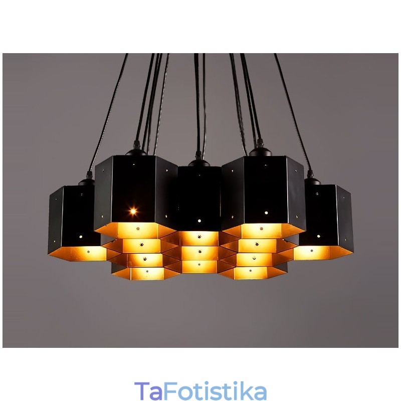 Loft Industrial Style Κρεμαστό Φωτιστικό Πολυέλαιος
