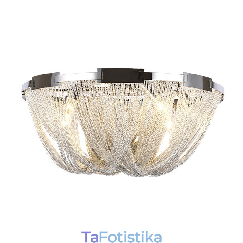Φούντες Πολυέλαιος Designer Φωτιστικό Οροφής Ασημί Χρυσό Χρώμα