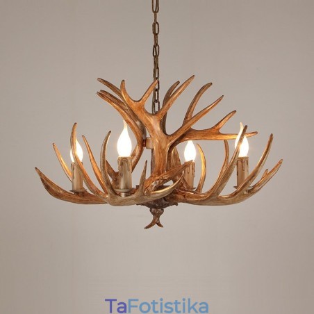 4 Light Rustic Artistic Retro Antler Antique Πολυέλαιος 4 Light Rustic Artistic Retro Antler Antique Πολυέλαιος