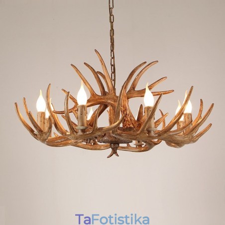 8 Light Rustic Artistic Retro Antler Antique Πολυέλαιος 8 Light Rustic Artistic Retro Antler Antique Πολυέλαιος
