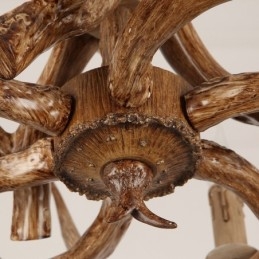 8 Light Rustic Artistic Retro Antler Antique Πολυέλαιος