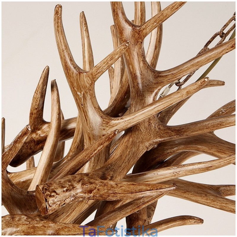 8 Light Rustic Artistic Retro Antler Antique Πολυέλαιος