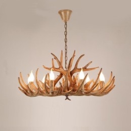 Πολυέλαιος αντίκες 9 Light Two Tiers Rustic Artistic Retro Antler Antique