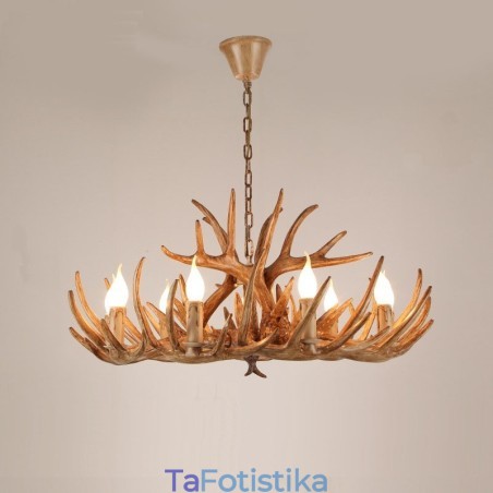 Πολυέλαιος αντίκες 9 Light Two Tiers Rustic Artistic Retro Antler Antique Πολυέλαιος αντίκες 9 Light Two Tiers Rustic Artistic Retro Antler Antique