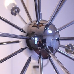 Chandelier Modern Globe Living μενταγιόν Τραπεζαρία Κατάστημα αγορών Night Metal Chrome