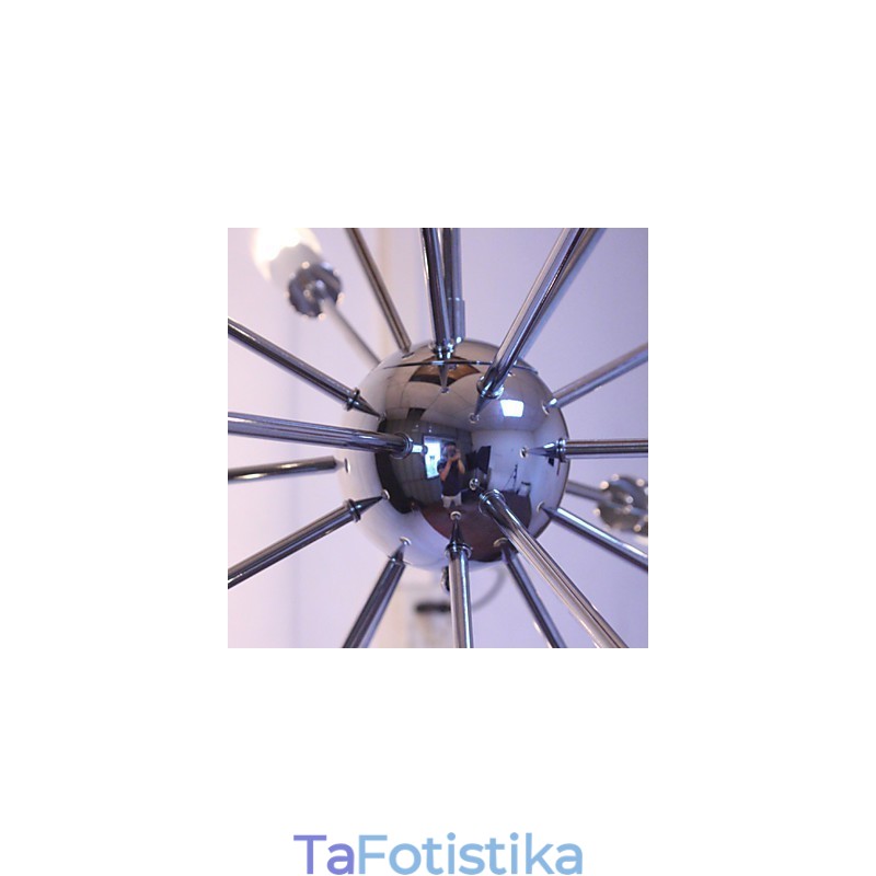 Chandelier Modern Globe Living μενταγιόν Τραπεζαρία Κατάστημα αγορών Night Metal Chrome