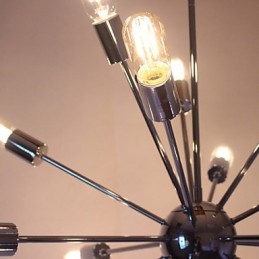 Chandelier Modern Globe Living μενταγιόν Τραπεζαρία Κατάστημα αγορών Night Metal Chrome