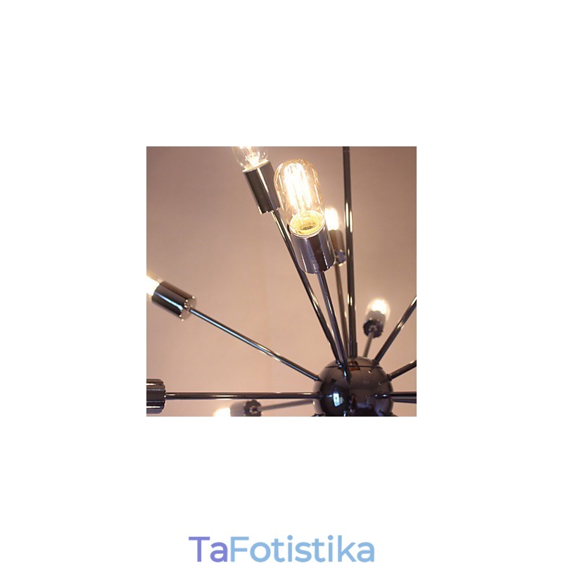 Chandelier Modern Globe Living μενταγιόν Τραπεζαρία Κατάστημα αγορών Night Metal Chrome
