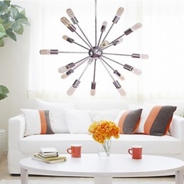 Chandelier Modern Globe Living μενταγιόν Τραπεζαρία Κατάστημα αγορών Night Metal Chrome