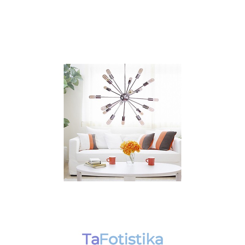 Chandelier Modern Globe Living μενταγιόν Τραπεζαρία Κατάστημα αγορών Night Metal Chrome