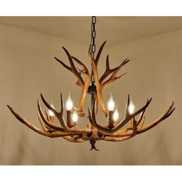6 Light Rustic Artistic Retro Antler Antique Πολυέλαιος