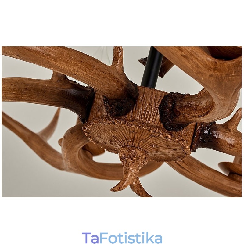 6 Light Rustic Artistic Retro Antler Antique Πολυέλαιος