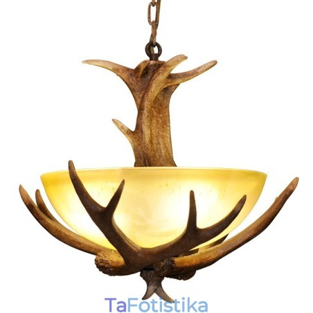 One Light Rustic Artistic Retro Antler Antique Φωτιστικό με Γυάλινη Απόχρωση One Light Rustic Artistic Retro Antler Antique Φωτιστικό με Γυάλινη Απόχρωση