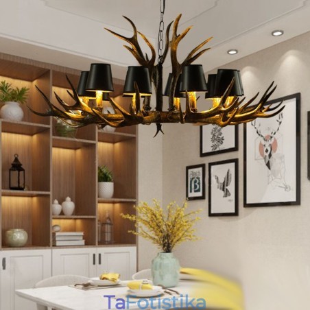 Retro Antler Antique Πολυέλαιος με Αποχρώσεις Retro Antler Antique Πολυέλαιος με Αποχρώσεις