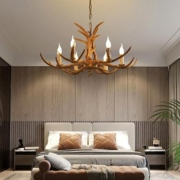 6 Light Rustic Artistic Retro Antler Antique Πολυέλαιος