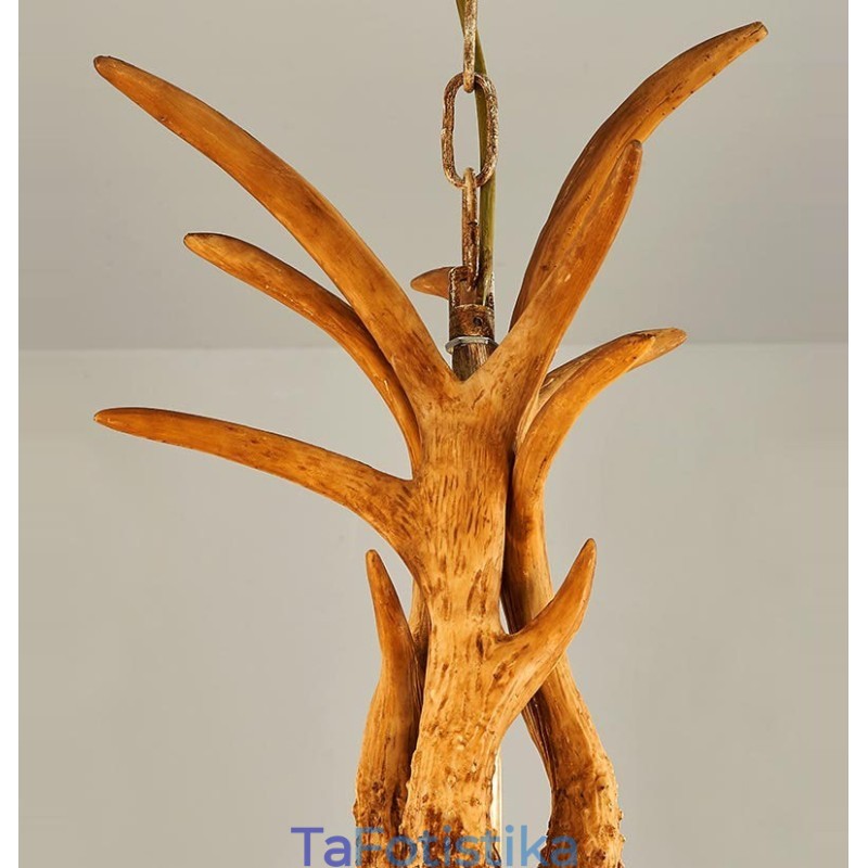 6 Light Rustic Artistic Retro Antler Antique Πολυέλαιος