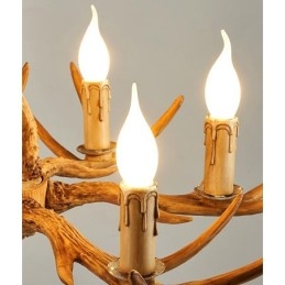6 Light Rustic Artistic Retro Antler Antique Πολυέλαιος