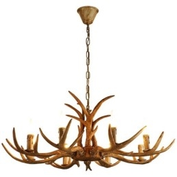 8 Light Rustic Artistic Retro Antler Antique Πολυέλαιος