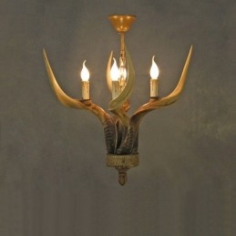 4 Light Rustic Artistic Retro Antler Antique Πολυέλαιος